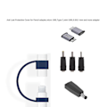 Miniatyrbilde 3 av 5: Kabeladapterholder med snor for USB-C, Micro USB nettbrett Touch Pen Sleeve Cover Black