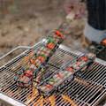 Miniatyrbillede 2 af 5: Grillkurv i rustfrit stål med træhåndtag, BBQ Grill Clip, Grillrist, Jern Grill