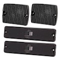 Miniatyrbilde 1 av 5: 4 stk. Sidemarkeringslys og blinklyslyshus 56001378 Erstatning for Jeep Wrangler YJ, røksvart