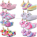 Miniatyrbild 2 av 2: Unicorn Tofflor Barn Söta Tofflor Varma Inomhus för Vintern style 1 S Length 22cm