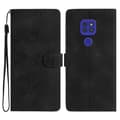 Blomster Læder Etui Til Motorola Moto G9 / G9 Play / E7 Plus Black