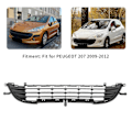 Miniatyrbild 3 av 4: Främre Stötfångare Nedre Mittre Mesh Grill Ersättning 7422.C3 Passar PEUGEOT 207 2009?2012