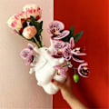 Miniatyrbillede 4 af 5: Anatomisk Hjerte Vase Resin Blomsterpotte Hjerteformet Vase Bordplade Desktop Ornament Bord Skrivebord Blomstervase Dekor, Hvid