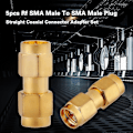 Miniatyrbillede 2 af 4: 5 stk. Rf SMA Han til SMA Han Stik Lige Koaksial Konnektor Adapter Sæt