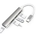 Pikkukuva 2 / 5: USB C Hub 4 USB-A Dataporttia Alumiinirunko 4-in-1 USB C - USB Hub Moniporttisovitin USB C -jakaja kannettavalle tietokoneelle
