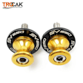 Miniatyrbilde 1 av 5: For Suzuki Sv650 / S Sv 650 S 1999-2023 Motorsykkel Svingarmsspoler Slider Svingarm Stativ Skruer 2003 2004 2005 2006 2007 2008 Gold