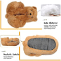 Miniatyrbild 4 av 5: Teddybjörn Tofflor Dam Plysch Djurtofflor Varma Vinterskor Fuskpäls Halkfria M Diamond Ironing Black