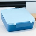 Miniatyrbilde 4 av 5: Matboks med skål i rustfritt stål, middagstallerken i plast, mikrobølgeovn-sikker, bento med rom, matboks