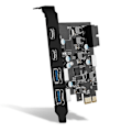 Pikkukuva 1 / 5: ULS-6210 6-Porttinen USB PCIe -kortti PCI Express -kortista Type C(2):een, USB Type-A(2) -laajennuskortti