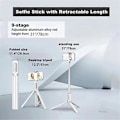 Miniatyrbillede 4 af 5: Selfie Stick til Mobiltelefon Bærbar Aluminium Selfie Stick Udtrækkelig Tripod med Bluetooth Fjernbetjening til 4-7 Tommer Smartphone, A