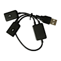 Miniatyrbilde 5 av 5: USB-forlengelseskabel 2 i 1 Universal Høyhastighets Anti-interferens Stabilt Signal USB-utvidelse Bærbar 1 Hann til 2 USB Hunn Datahub Strømadapter f