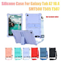 Miniatyrbillede 2 af 5: Silikone Etui til Galaxy Tab A7 10.4 Tablet SMT500/T505/T507 Tablet Etui Tablet Stand med Pen og Rem (Sort)