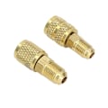 Miniatyrbillede 3 af 5: Kølemiddeladapter R22 M1/4SAE X F5/16SAE R410 M5/16SAE X F1/4SAE Kobber Drejeadapter