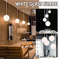 Miniatyrbillede 2 af 5: Mat Hvid Globe Glas Lampeklokke Udskiftning Rundt Lysdækning Reparation 15cm