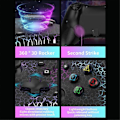 Miniatyrbillede 3 af 5: Trådløs spillekonsol + stativ til Switch/Android/Ios/Pc 6-akset gyro høj præcision joystick Rgb Bluetooth gamepad C