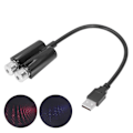 Miniatyrbillede 2 af 5: Bil USB Ambient Projektor Lys Rød Blå Belysning Plug and Play Fri Bøjning Fleksibel Ikke Stemmestyring