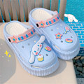 Miniatyrbild 1 av 5: Söta Sommar Kawaii Mode Tofflor Y2K Plattor Höjande Sandaler Flickor Födelsedagspresent 2023 Nya pink blue 8.5