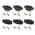 6 st Svarta XT60EW-M XT60 Hankontakt Skruvfast Platta Panelmontering XT60EW Kontakt för RC Lipo Batteri FPV RC