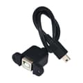 Pikkukuva 2 / 4: USB Type B USB-B Naaras Paneelikiinnityksellä Mini USB Urosadapterikaapeliin