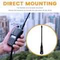 Miniatyrbild 4 av 5: Infällbar Walkie-Talkie Antenn Dubbelband 144/430Mhz SMA-Hona Antenn för //Ouxun Walkie Talkie B