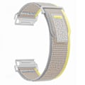 Miniatyrbillede 1 af 5: Til Coros Vertix 2 / Garmin Fenix 7X / 6X / 5X 26mm Trail Loop Nylonbånd Blød Urrem - R Beige White