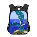Miniatyrbild 1 av 5: 16 tum Mochila Barn Skolväska Barn Tecknad Anime Tryckt Skolväska multi