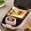 Miniatyrbillede 3 af 5: Multifunktionel husholdnings sandwich toaster brød morgenmadsmaskine madlavningsværktøjer (pink)