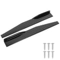 2 st Universal Sidokjol Rocker Splitters Läpp Winglet Vinge Diffuser 74,5cm Glansig Svart