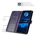Miniatyrbild 3 av 5: För Motorola Edge 50 Fusion 5G Fodral PU Läder Ställ Plånbok Stöttåligt Business Telefonskal Purple