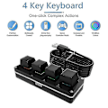 Miniatyrbilde 4 av 5: Rgb 4 Taster Egendefinert Tastatur Makro Knapp Gaming Programmerbart Mekanisk Hot Swap Tastatur For Photoshop Tegning-hvit