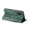 Miniatyrbild 3 av 5: Plånboksfodral för Samsung Galaxy Xcover 5 Linjer Präglat PU Läder Telefonskal Green