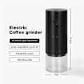 Miniatyrbilde 4 av 5: Elektrisk kaffekvern med ekstern justering USB kaffekvern Automatisk kaffebønnekvern for kontor 1500MAh, A