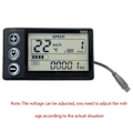 Miniatyrbillede 3 af 5: 24V 36V 48V 60V Vandtæt LCD Display S866 Controller Panel Dashboard Elcykel Display til Elektrisk Scooter 6Pin