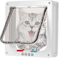 Miniatyrbild 1 av 4: Microchip Kattlucka Kattlucka Microchip Kattlucka Brun Djurdörr Med Skruvsatser För Katt Och Liten Hund Vit, medium