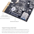 Pikkukuva 5 / 5: USB3.1 PCI-E -laajennuskortti PCI-E Express 4X - USB 3.1 Gen 2 10Gbps 2-porttinen laajennuskortti ASM1142-piirisarjalla PC-kannettavalle