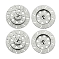 Miniatyrbilde 1 av 5: 4 stk. Metall 1:10 Simuleringsbremseskive RC Bil Oppgraderingsdeler Tilbehør for Axial RBX10 Sølv