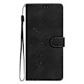 Miniatyrbild 2 av 5: Blommig Läderfodral För Motorola Moto G9 / G9 Play / E7 Plus Black