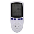 Miniatyrbillede 5 af 5: Wattmåler LCD-skærm Alarmfunktion Overbelastningsbeskyttelse ABS-materiale Elektricitetsforbrugsovervågning