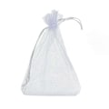 Miniatyrbilde 1 av 5: 50 stk. Hvite Organza Mesh-poser Smykkepakke Bryllupsgave Snørestropp