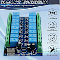 Miniatyrbild 4 av 5: 16-kanals Relämodul DC5-12V Strömförsörjning ESP32 Utvecklingskort ESP32-WROOM Sekundär Utvecklingsmodul
