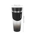Miniatyrbild 4 av 4: Portabel Blender Vattentät USB Uppladdningsbar Elektrisk Fruktmixer Shake Blender för Hem Utomhus Svart