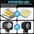 Pikkukuva 3 / 5: Neliönmuotoiset LED-trukin turvavalot sininen DC 10-80V Trukin peruutusvalot 3W Varaston jalankulkijoiden varoitusvalaisin