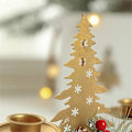 Miniatyrbild 5 av 5: 2 ST Guld Julgran Ljusstake med Bär & Tallkotte Ljusstake för Julbordsdekoration Metallinredning