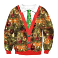 Miniatyrbild 1 av 5: Jultryckt Hoodie för Kvinnor Höst Vinter O-Hals Lös Damtröja Harajuku Casual Långärmad Kvinnlig Daglig Tröja style 12 2XL