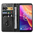 Pikkukuva 2 / 5: Magneettinen nahkakotelo TCL 501 -puhelimelle Black