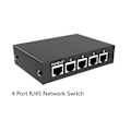 Miniatyrbild 3 av 5: 4 i 1 Ut 100/1000Mbps Mini Gigabit Nätverk Switch 5 Port Ethernet Switch Internet Splitter Skrivbords RJ45 Nätverk Switch