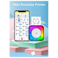 Miniatyrbild 2 av 5: Mini LED-ljus Skrivare Ficka Termiskt Papper Etikett Självhäftande Webbplats Bildutskrift Bluetooth Trådlös Typ-C