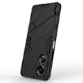 Miniatyrbild 4 av 5: Skal för Oppo A58 4g PC+TPU Stötsäkert Stativ Mobilskal Black