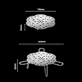 Miniatyrbild 5 av 5: Infällbart ångställ för kokkärl Justerbar höjd Ångställ Hylla Rostfritt stål Kökstillbehör för tryckkokare