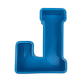 Miniatyrbillede 2 af 3: Alphabet Kagebageform Engelsk Bogstav Silikoneform 3d Alfabet Bogstav L